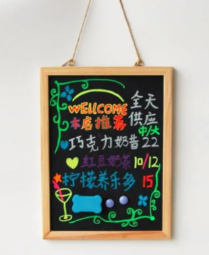 Blackboard with Wood Frame for Cafe 350X450mm